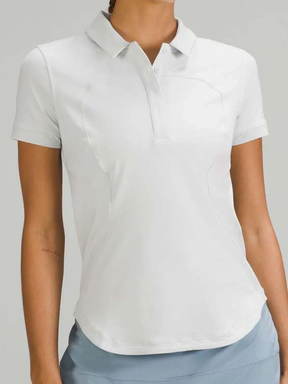 Lululemon Lululemon Quick-Drying Short Sleeve Polo Shirt White Vapor Sz 12/14
